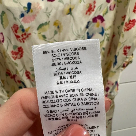 NWT Doen Valerine cream floral silk maxi dress - Picture 8 of 9